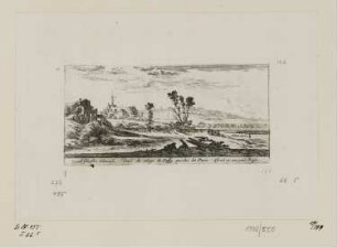 Veuë du village de Passy proche de Paris, aus: "Französische und italienische Ansichten"