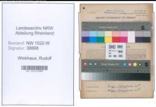 Entnazifizierung Rudolf Winkhaus , geb. 17.02.1896 (Bahnbeamter)