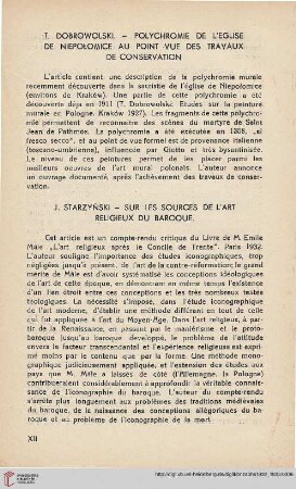 1: Sur les sources de l'art religieux du baroque