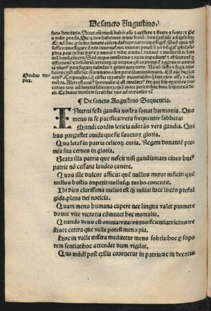 De sancto Augustino Sequentia.