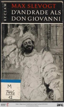 Band 47: Werkmonographien zur bildenden Kunst in Reclams Universal-Bibliothek: Der Sänger D'Andrade als Don Giovanni