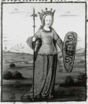 Minerva. Miniatur und Text, Blatt 12r