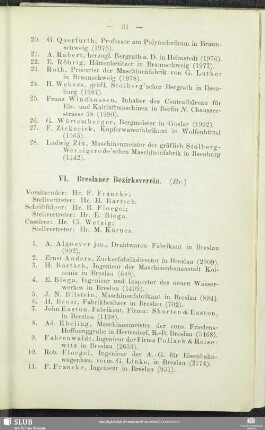 VI. Breslauer Bezirksverein.
