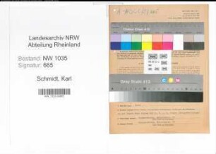 Entnazifizierung Karl Schmidt , geb. 07.01.1895 (Angestellter)