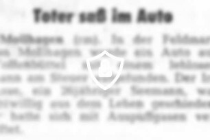 Toter saß im Auto
