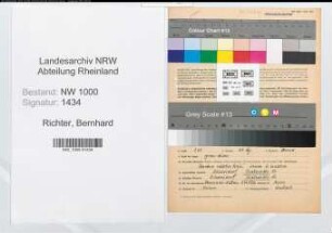 Entnazifizierung Bernhard Richter, geb. 07.06.1909 (Angestellter)