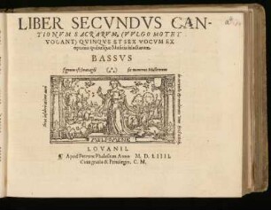 Liber secundus cantionum sacrarum ... quinque et sex vocum. Bassus