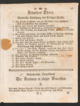 Fünfter Theil. Glorreiche Erhöchung des Creutzes Christi.