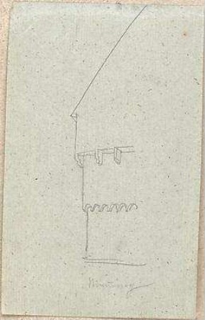 Hoffstadt, Friedrich; Mappe: Dachstühle, Ornamentik etc. - Haus in Memmingen (Detail)
