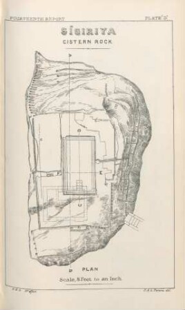 Plate D. Sîgiriya. Cistern Rock. Plan