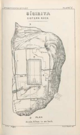 Plate D. Sîgiriya. Cistern Rock. Plan