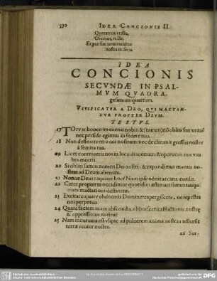 Idea Concionis Secundae In Psalmum Quadragesimum quartum