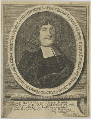 Bildnis des Franc Iulius Lütkens