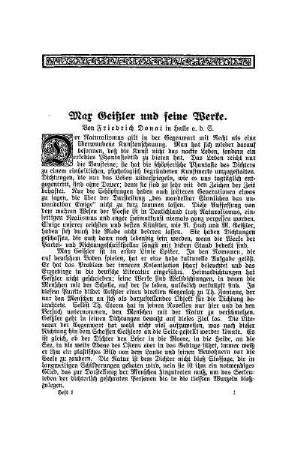 Max Geißler und seine Werke