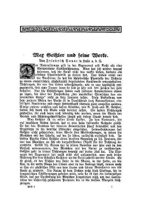 Max Geißler und seine Werke