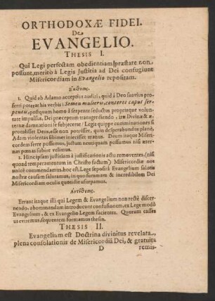 Orthodoxae Fidei. De Evangelio.