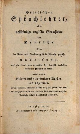 Brittischer Sprachlehrer
