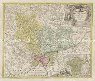 Nova et accurata Territorii Ulmensis. Mit einer Nebenkarte: Grund und Abriß der Ulmischen Herrschaft zu Wain