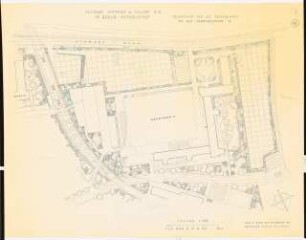 Gartenanlage Siemens & Halske, Berlin-Siemensstadt: Teilentwurf für die Grünanlagen an der Gebäudegruppe 15 1:500