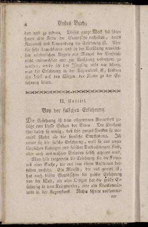 II. Capitel. Von der falschen Erfahrung.