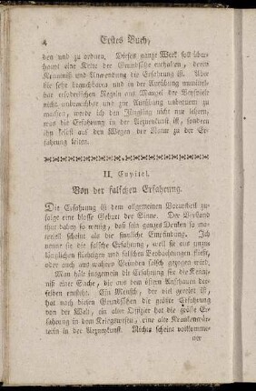 II. Capitel. Von der falschen Erfahrung.