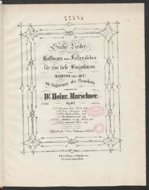 No. 6: Das sehnende Herz : op: 162
