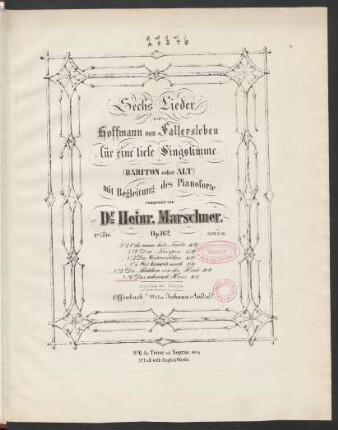 No. 6: Das sehnende Herz : op: 162
