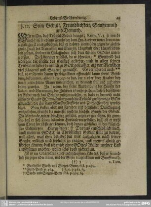 §. 12. Seine Gedult, Freundlichkeit, Sanfftmuth und Demuth