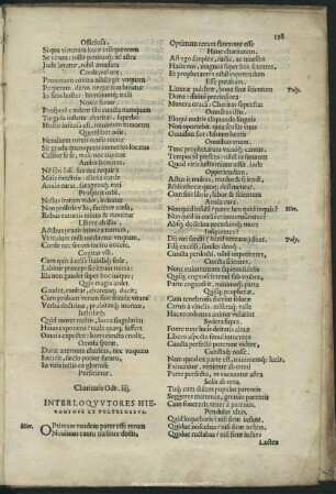 Charitatis Ode iiii. Interloquutores Hieronymus Et Polyglossus