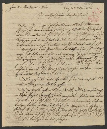 Brief an Ludwig van Beethoven : 28.11.1826
