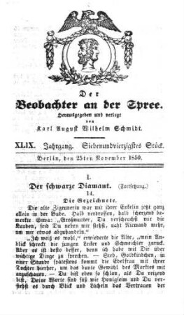47. Stueck, 25. November 1850