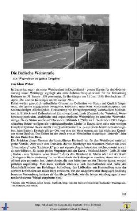 Die Badische Weinstraße - ein Wegweiser zu guten Tropfen