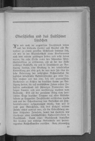 Oberschlesien und das Hultschiner Ländchen