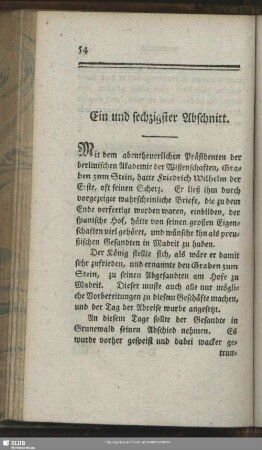 Ein und sechzigster Abschnitt