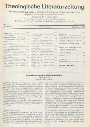 641-650 Aspekte neuerer Prophetenforschung