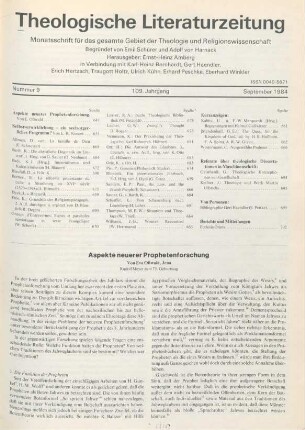641-650 Aspekte neuerer Prophetenforschung