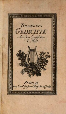 Thomsons Gedichte : aus dem Englischen, 1