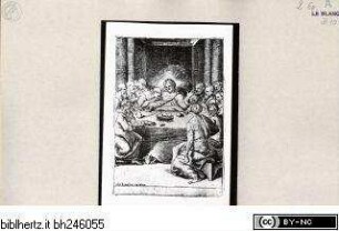 "Passio Domini Jesu Christi.Julii Bonasonis Opus", Das letzte Abendmahl (Blatt 10)