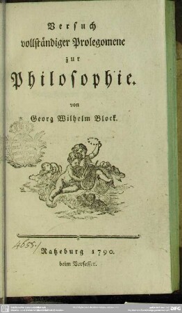 Versuch vollständiger Prolegomene zur Philosophie