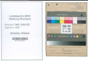 Entnazifizierung Wilhelm Schierke , geb. 15.10.1887 (Lehrer)