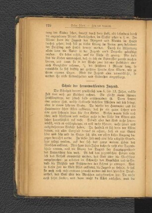 Schule der heranwachsenden Jugend.
