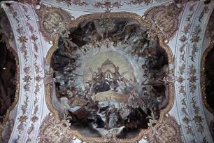 Himmelskönigin, umgeben von den Chören der Heiligen
