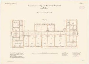 Kaserne des Garde-Kürassier-Regiments und des Königin-Augusta-Garde-Grenadier-Regiments Nr. 4, Berlin: Königin-Augusta-Garde-Grenadier-Regiments Nr. 4, Mannschaftsgebäude II: Grundriss 2. Obergeschoss 1:100