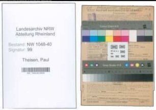 Entnazifizierung Paul Theisen , geb. 01.07.1906 (Ingenieur)