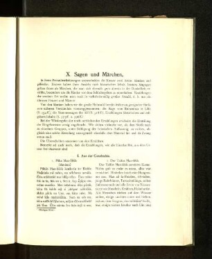 X. Sagen und Märchen.