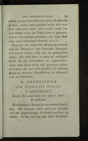 II. Abtheilung vom Scharlach-Friesel
