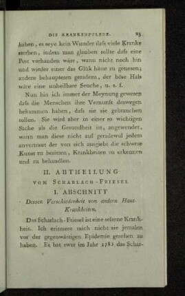 II. Abtheilung vom Scharlach-Friesel