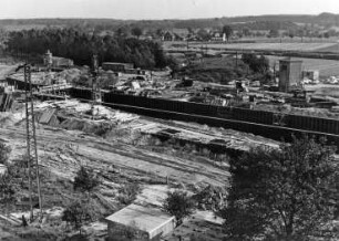 Bau der kleinen Schleuse Hünxe/Wesel-Datteln-Kanal