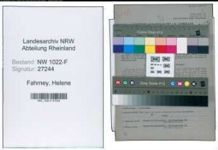 Entnazifizierung Helene Fahrney , geb. 16.05.1897 (Sekretaerin)