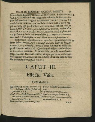 Caput III. De Effectu Visus.